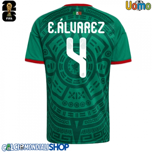 Maglie da calcio Messico Edson Alvarez #4 Prima Maglia Mondiali 2026  Manica Corta
